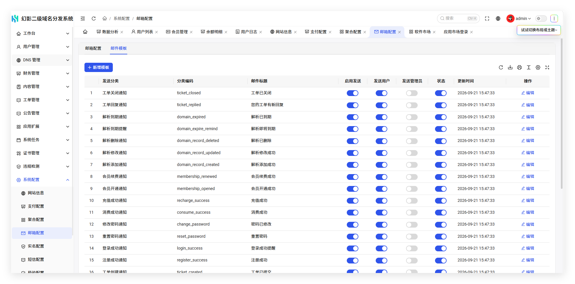 幻影二级域名分发系统V6.0系列入门配置流程
